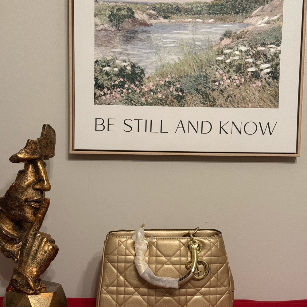 Gold Quilted Handbag
